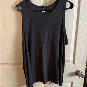 Old Navy Sleeveless Gray Luxe Ribbed Top